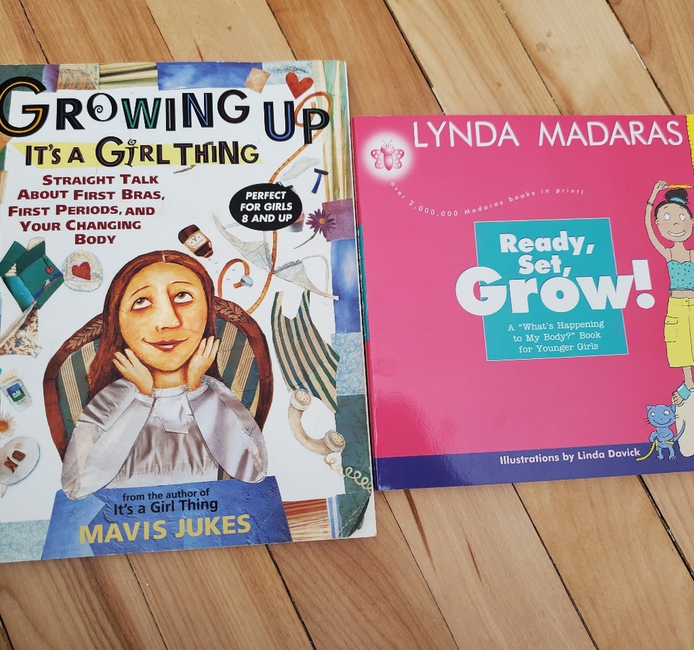 Pre-teen girl puberty book lot